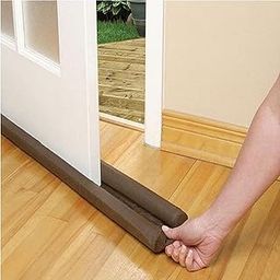 FLAMOXO Dreamworld Under Door Twin Draft Fabric Guard Cover Stop Light Dust Cool Air Escape Protector (Brown, 88 X 11.5 X 3.2 Cm)-image-62