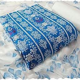 Women Fancy Pure Cotton Unstitched Dress Material Salwar Suit With Printed Chiffon Dupatta & Embroidery Work (Free Size)-image-42