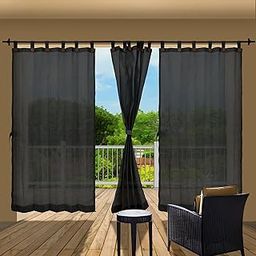 HIPPO Polyethylene 180 GSM Outdoor Sun Block Balcony Loop Curtain Sun & UV Protection Light Filtering 8FT Door Curtain (4.5FTX8FT, Pearl-Black)-image-71