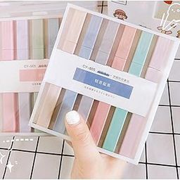 ARZOO 6 Pcs Aesthetic Cute Highlighters Bible Highlighters | Set Of 6 Pens | Chisel Tip Fine Grip Marker | Chic Modern Minimal Pastel Tip Highlighter, Multicolour-34