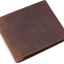 Full Grain Leather Money Clip for Men- 6 Credit Card Slots with RFID Protection/Leather Wallet (Vintage Brown)-42