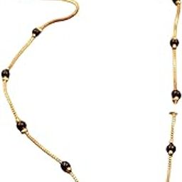 Trendy Short Mangalsutra Necklace – Gold Plated 18 Inch Chain with CZ Studded Designer Pendant for Women-image-45