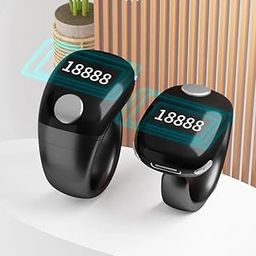 WELTHERM Smart Counter Muslim Prayer Adjustable Size Ring | Digital Tasbih Counter | OLED HD Display | Intelligent Counter Ring | S-12-20