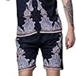 Fabulous Polyester Shirt with Shorts Combo Set for Men (Blue 01 Shirt Short Set)-picture-4