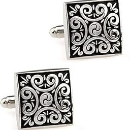 Two Tone Cufflinks Set Stylish Accessories for Men & Boys Wedding Business Gift-74