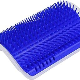 Emily Pets Cat Self Groomer - Self-Cleaning Brush With Holder for Doors, Tables, Walls and Corners - Soft Silicone Comb for Cleaning and Hygiene of Pet Hair (Blue)-image-46
