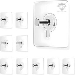 Royal Care Heavy Duty Wall Hooks – Strong, Reliable Hooks for Hanging Photos, Art, Mirrors, and Frames Easy Installation for Home, Office, or Gallery Walls - (Pack of 10)-9