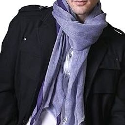 Men's Modern Speckle Purple Selvedge Super Soft Fashion Scarf-image-42