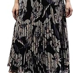 Girl's|Women's Classic Stretchy All Time Trendy Printed Pleated Skirt|Western Skirt |midi Skirt-image-97