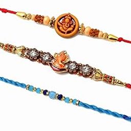 AR Eyewar Three Rakhi Set For Brother And Sister For Brother And Sister, Set Of 3 Rakhi Combo Set-image-68