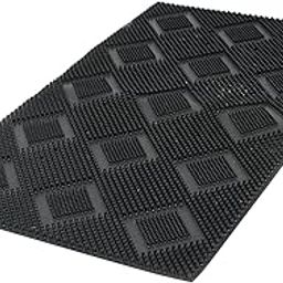 CASANEST Rubber Stud Mt, Outdoor Black Doormat,Size16x24 Inch,Non Slip MAt-image-20