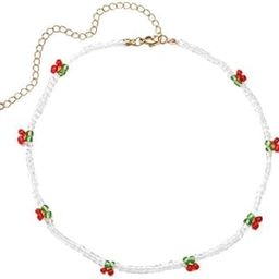 2xSimple Sweet Cherry Necklace Fashion for Hand-Woven Fruit Party Jewelry-image-21