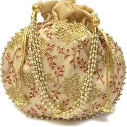 Rajasthani Style Royal Clutch Silk Batwa Bag Wristlets Ethnic Potli for Women-21
