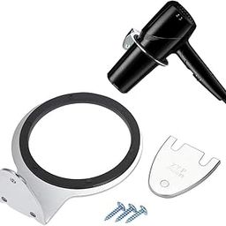 Stainless Steel Hair Dryer Wall Mount Holder Stand Bracket, Hair Dryer Stand Holder for Wall (Silver)-8