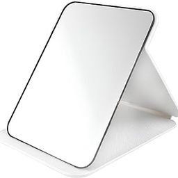 PRONTOPAL Foldable Travel Makeup Mirror with Stand,Table Desk Vanity Makeup Mirror Slim, Lightweight Vanity Mirror for Desk, Purse, Office, or Travel–Compact HD Round Edge Mirror (White)-image-21
