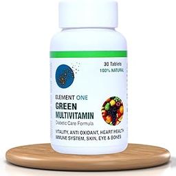 Element One Green Multivitamin with Multiminerals | Diabetic Nutrition Support Formula | With Nutrient-Rich Fruits & Vegetables | 30 Veg Tablets (1)-73