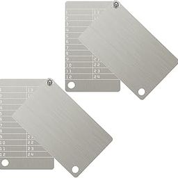 Hotop 4 Plates Stainless Steel Crypto Cryptocurrency Seed Storage Wallet, Compatible with BIP39 Hardware, Fireproof, Shockproof, Hacker-proof, Silver Color-47