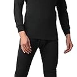 Men's Cotton Blend Thermal Set (Vneck Top & Bottom)_Charcoal_S-image-35