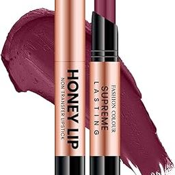 Fashion Colour Supreme Lasting Honey Lip Non Transfer Lipstick 2.6g | Lipstick For Women | Available in 18 Super Creamy Shades | (308-Deep Plum, 2.6g)-image-31