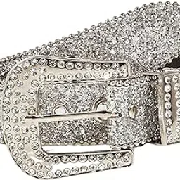 myaddiction Fashion Women Belt Rhinestone Pin Buckle for Unisex Cool Boy Girl Argent Clothing Shoes & Accessories | Mens Accessories | Belts-picture-19