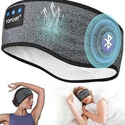 Sleep Headphones Headband Bluetooth 5.4, TOPOINT Sports Headband Earphones Sleeping Bluetooth Wireless with USB C for Women Men Sports Gifts Workout Jogging Yoga Insomnia Air Travel Meditation-image-47
