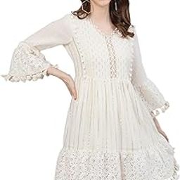 Women's Cotton Above Knee Length A-Line Indo Western Dress-image-54