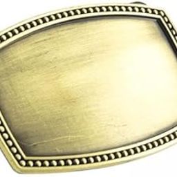 THE STYLE SUTRA 2xMetal Belt Buckle for 4cm Width Belt Cowboy Buckles Replacement DIY Gold-image-1