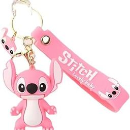 Homiivo Stitch Cartoon Keychain for Kids & Adults | Cute Rubber Anime Keyring with Wrist Strap | Stylish Bag, Car, Bike Key Holder Accessory | Gift for Girls, Boys, Disney Fans-image-15