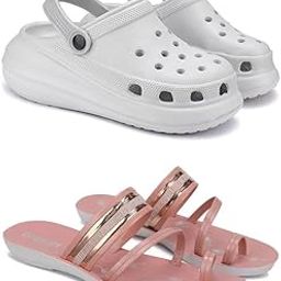 Premium Comfortable Regular Wear Women Clogs with Stylish Flats Fashion Sandal for Women's & Girls-Combo-COMBO(2)-OO5-1944-6 -P2-image-83