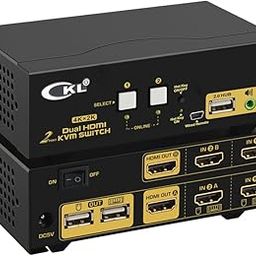 CKL HDMI KVM Switch 2 Port Dual Monitor Extended Display (CKL-922HUA)-17