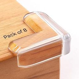 Novo Baby Silicon Corner Protector for Sharp Edges – Baby Proofing Edge Guards for Tables, and Furniture. Corner Protector for Baby Safety, Designed to Protect Little One (Transparent, Pack of 8)-image-96