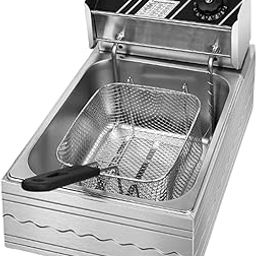 MYADDICTION Countertop Fryer 6L Electric Deep Fryer for Kitchen Countertop Fried Chicken-image-9