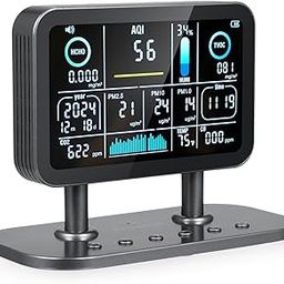 Geevorks Professional Indoor Air Quality Monitor 13 in 1 Smart WiFi Air Quality Monitor Formaldehyde Detector Tester Date Time Display for HCHO/CO/CO2-image-54