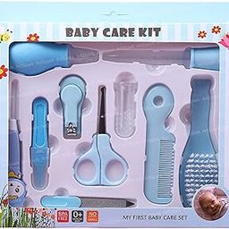ArtSpark Baby Grooming Kit - Grooming Kit with Nail, Hair, Ear Grooming Tools, Healthcare Accessories Kit for New Born Baby & Toddlers (10 Pieces) - Blue-image-2