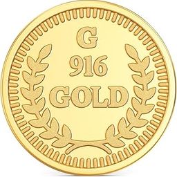22k (916) 1 Gram Leaf Design Gold Coin-31