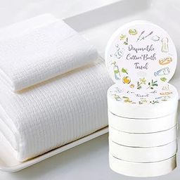 AuraLivings Compressed Bath Towel Set, 100% Cotton, White, Large Bath Towel Travel Towel Reusable for Hotel Camping Sports Hiking Beach Swimming Vacation (Pack of 3) (3)-image-41
