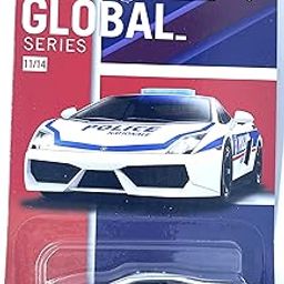 Hot Wheels Lamborghini Gallardo Police - 1:14 Scale Car - Blue - Push Operation - Kids Toy-58