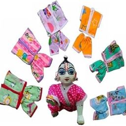 SEER Laddu Gopal Cotton night suit Summer Dress Set, Pack of 6, Size 0-6, Multicolour-image-90