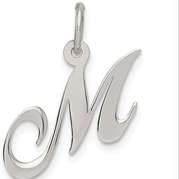 925 Sterling Silver Script Letter M Initial Monogram Name Charm Necklace Pendant Fine Jewelry For Women/Girls-image-74