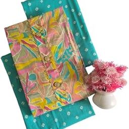 Modern Super Women's Cotton Printed Unstitched Dress Material with Cotton Dupatta-image-96