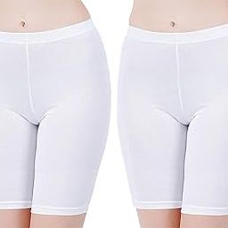 Shorts for Women, Cycling Shorts White Fit Tights for Women for Gym, Yoga, Sports, Home, Running Pack of 2 White Size - 2XL-image-53