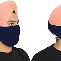 Cotton Hosiery Turban Friendly Pagri Mask with Adjustable Tie Strap-image-60