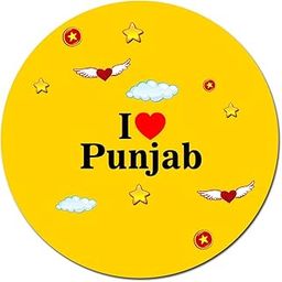 ARTBUG I Love Punjab City/State Decorative Fridge Sticker Magnet, Souvenir for Home, Kitchen, Pefect Gift for Friends, Kids and Relatives-image-25
