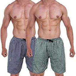 Men Casual Checkered Multicolor Boxer Shorts (Pack of 2)-image-66