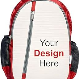 30L Printed Personalised Backpack, Customized Personalized Bag for School, College, Sports Men, Women Outdoor Travel Lightweight - Red-image-24