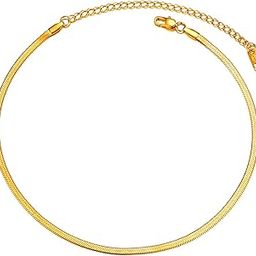 3mm/5mm Herringbone Choker Necklace for Men Women, Stainless Steel/Sterling Silver Chain in Silver/Yellow Gold/Rose Gold/Black Tone, 12"/15"/18", Come with Box-image-32