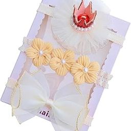 SYGA 3 Pcs Baby Girl Headband Soft Flower Bow Strechable Hairband Suitable For Newborns, Infants, Toddlers And Kids 0-3 Years(Color - 1043,Multicolor)-image-47
