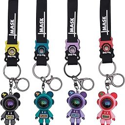 Store2508 Astronaut Space Theme Bear Strap Keychain for Keys Backpacks Theme Parties and Return Gift-31