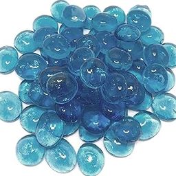 Elettra stones for decoration||colour stones||pebbles for decoration|| Glass Pebble Stone for Plant Pots Vase Fillers Aquariums Landscape Home Table Decor Outdoor Garden Decorartion (Firozi Light Blue, 4 Kg)-image-24