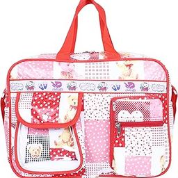 Sharma Clothing Waterproof Diaper Bag/Mother Bags with Two Side Pocket for Carry Baby Milk Bottle (Dark Red)-image-25